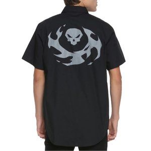 Overwatch Reaper Button Up Pocketed Work Shirt NEW